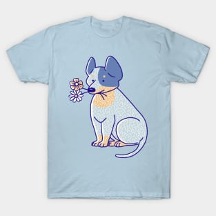 Blue Heeler and Flowers T-Shirt